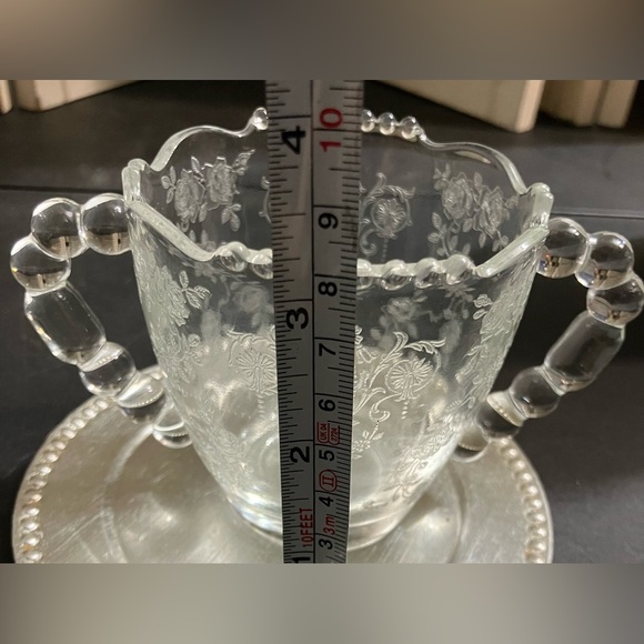 Vintage TIFFIN-FRANCISCAN June Night Etched Open Sugar Bowl - Picture 8 of 8